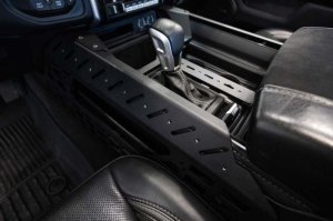 RAM 1500 TRX Center Console Molle Panels & Digital Device Bridge - Addictive Desert Designs - Hammer Black - `21-`27